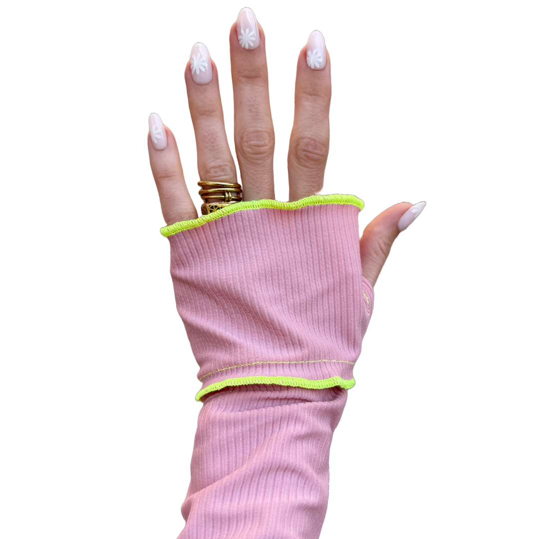Pink Lemonade - UPF 50+ Driving Sleeves (Covered Palm)