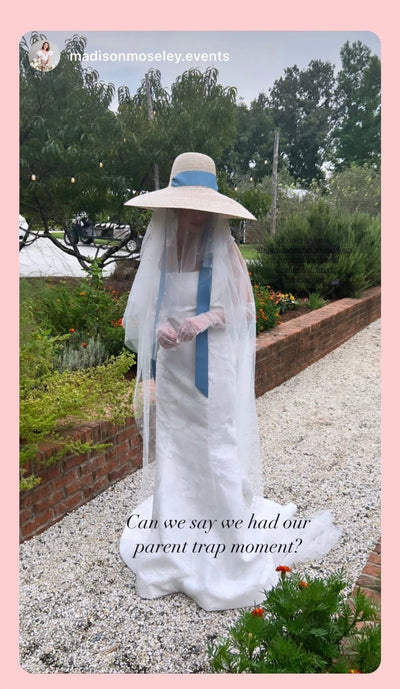 Daisy Sun Hat - Wide & Short Red Grosgrain Ribbon
