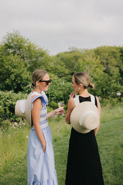 Clematis Bucket Hat - Black Wide & Short Grosgrain Ribbon