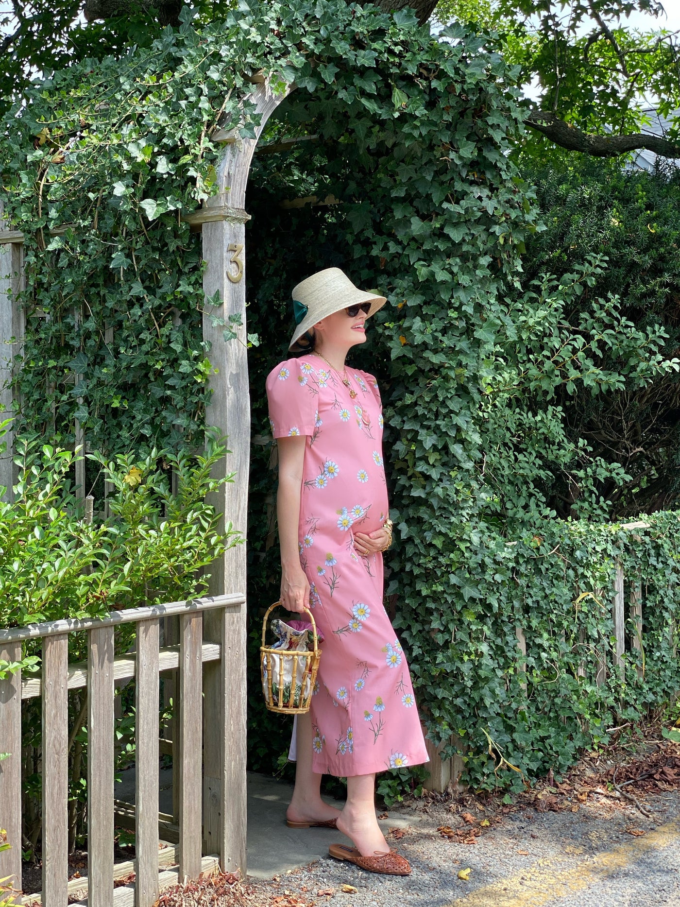 Clematis Bucket Hat - Tan/Camel Wide & Short Grosgrain Ribbon
