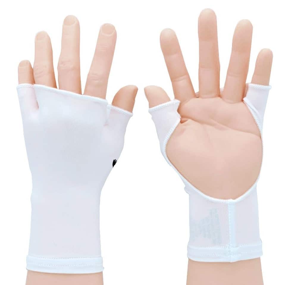 Sun Protection Golf Glove Single-White-Left Hand